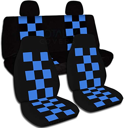 Black and Light Blue Checkers