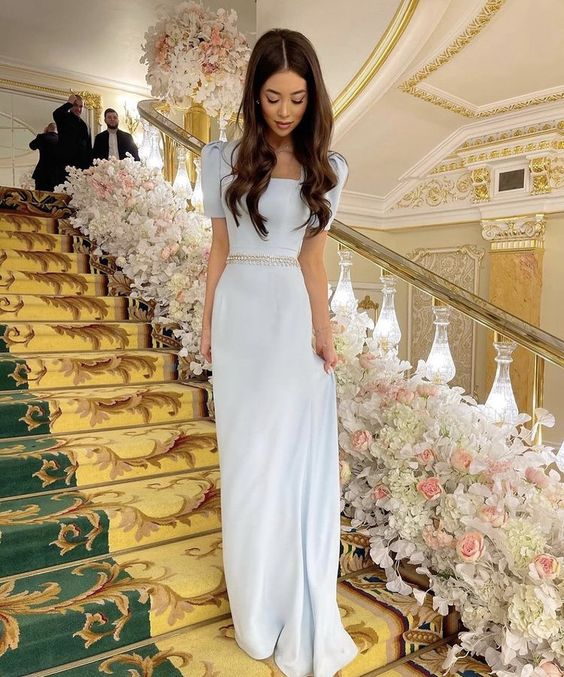 Elegant Blue A-Line Prom Dresses for Women - Formal Evening Party Gown J5709 | Perfect for Homecoming, Prom Night & Special Occasions