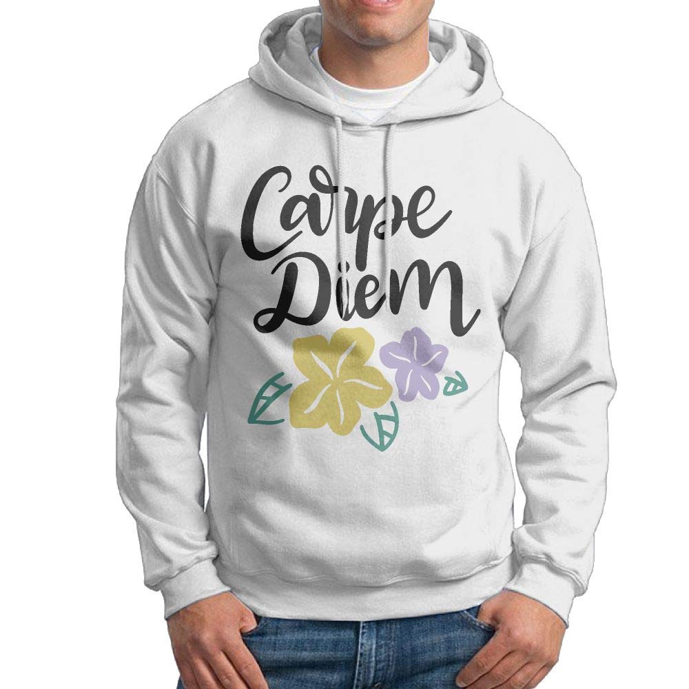 Men's Carpe Diem Hoodie - Soft Cotton Pullover Sweatshirt for Casual Wear, Gym & Street Style