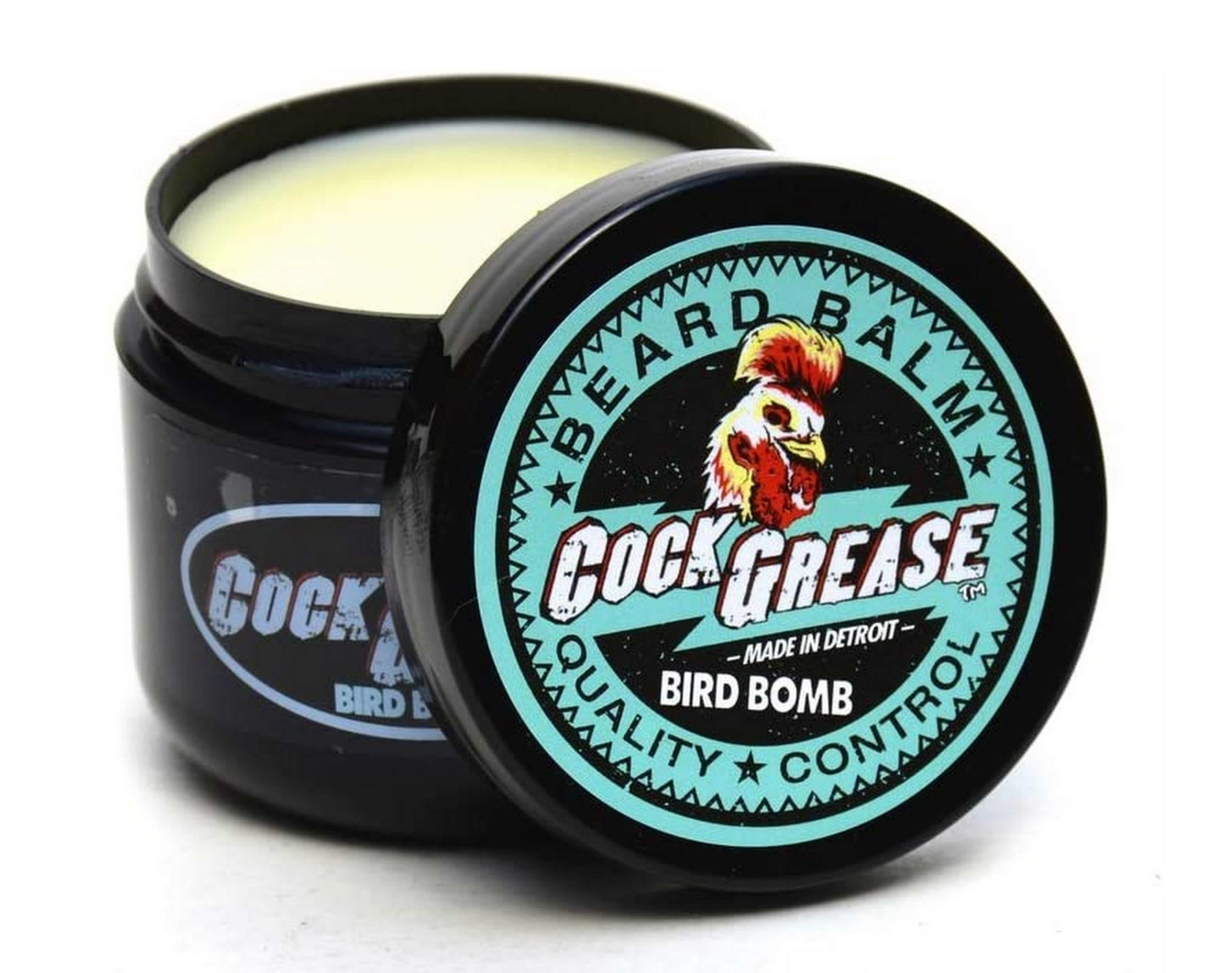 Premium Cock Grease Bird Bomb Beard Balm - 50g Natural Grooming Wax for Men - Styling, Conditioning & Taming Facial Hair - Perfect for Daily Use & Special Occasions