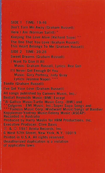 Air Supply - The One That You Love (Cassette Album, Very Good Plus Condition) - Perfect for Vintage Music Collectors & 80s Nostalgia Lovers