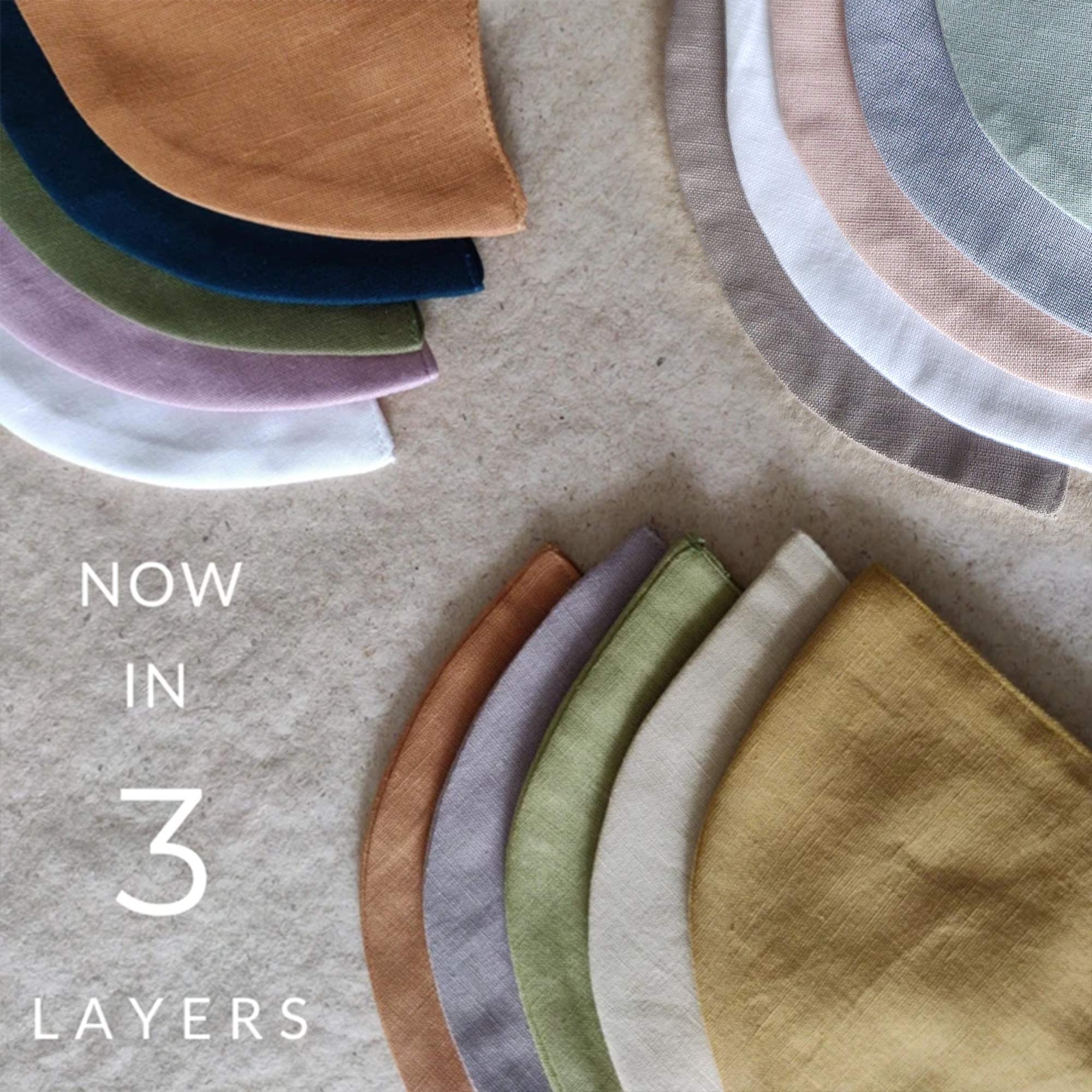5-Pack Vintage American Cotton Linen 3-Layer Washable Reusable Face Masks for Daily Use, Travel & Outdoor Activities