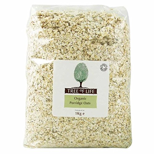 Organic Jumbo Rolled Oats - Tree of Life - 1kg (2.2lb) - Whole Grain, Gluten-Free, Non-GMO - Perfect for Oatmeal, Baking & Smoothies