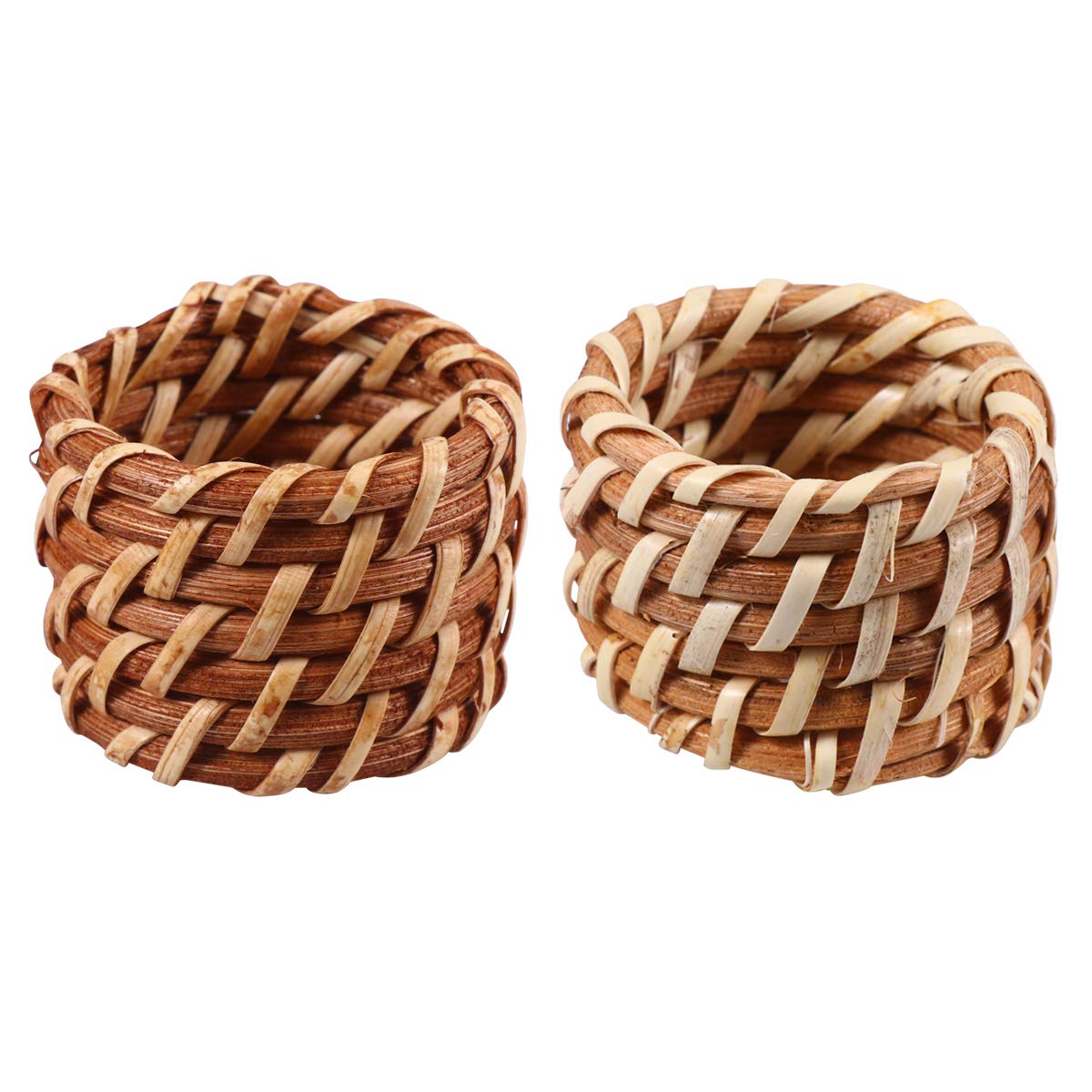 Handmade Rattan Napkin Rings - 2pcs Woven Table Decor for Restaurants & Hotels (Party Supplies)