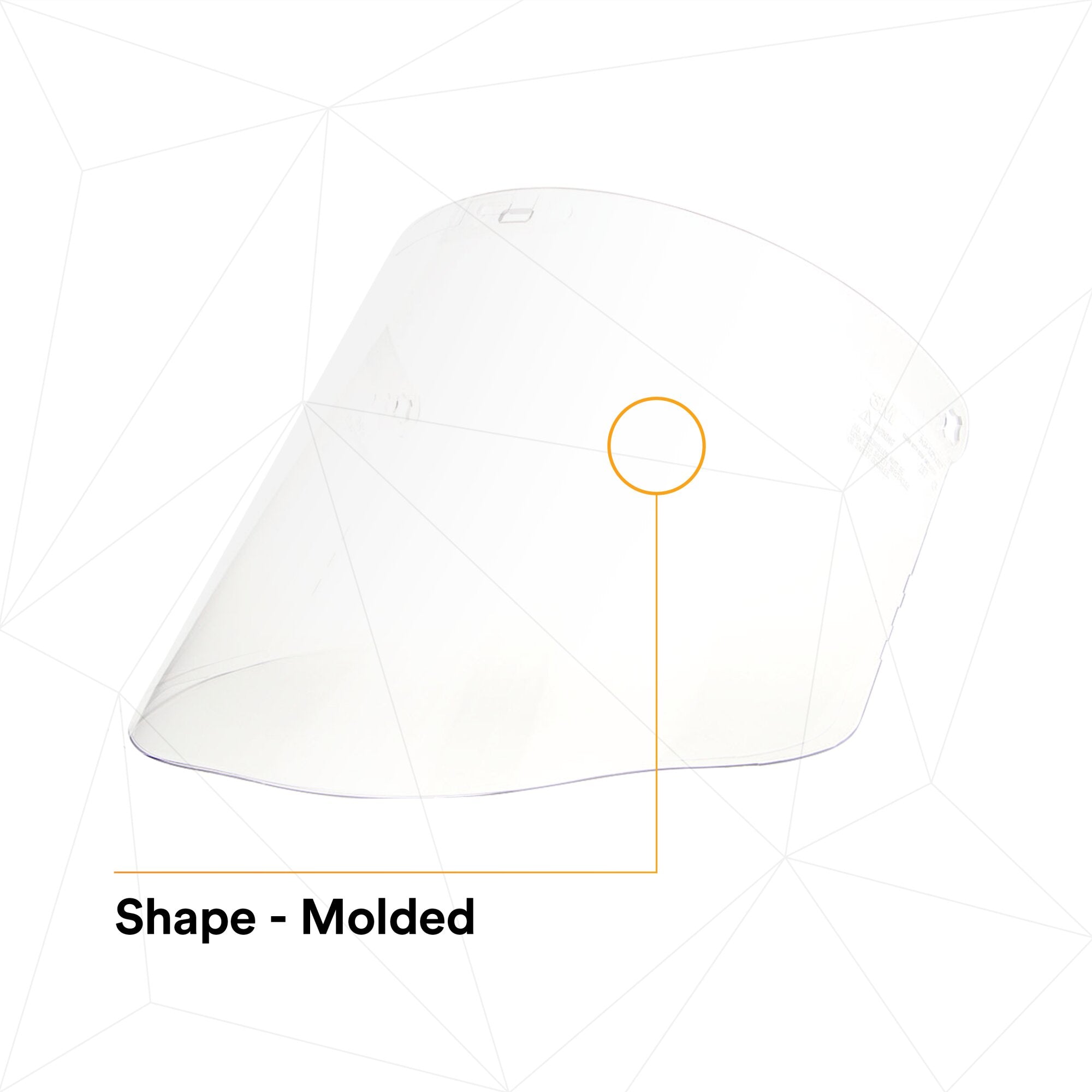 3M Clear Propionate Faceshield W96 (82700-00000) - Lightweight Molded Face Shield for Safety Protection - Ideal for Construction, Healthcare & Industrial Work