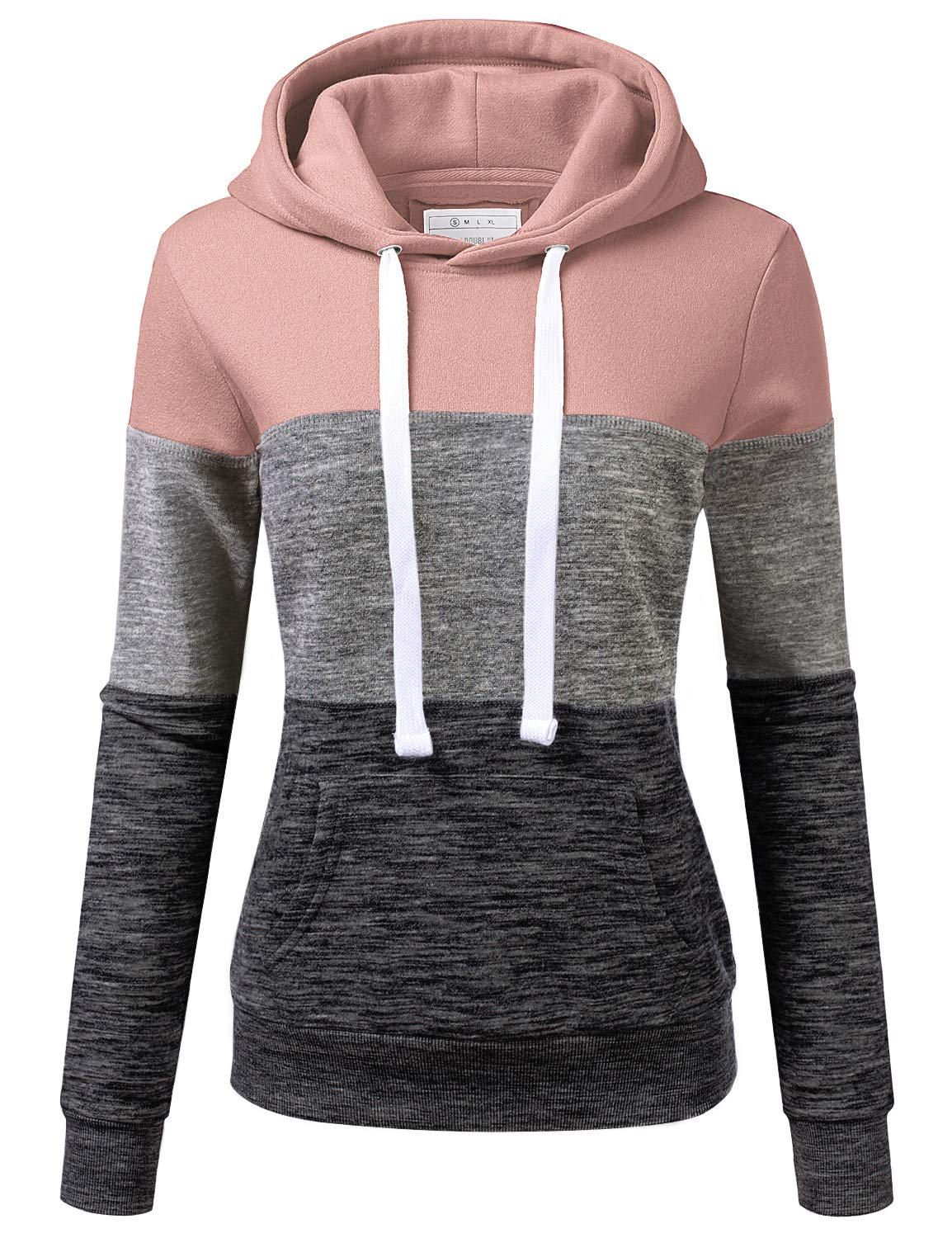 DOUBLJU Women's Lightweight Pullover Hoodie Sweatshirt - Soft Basic Casual Sweater for Everyday Wear | Perfect for Lounging, Running Errands & Travel