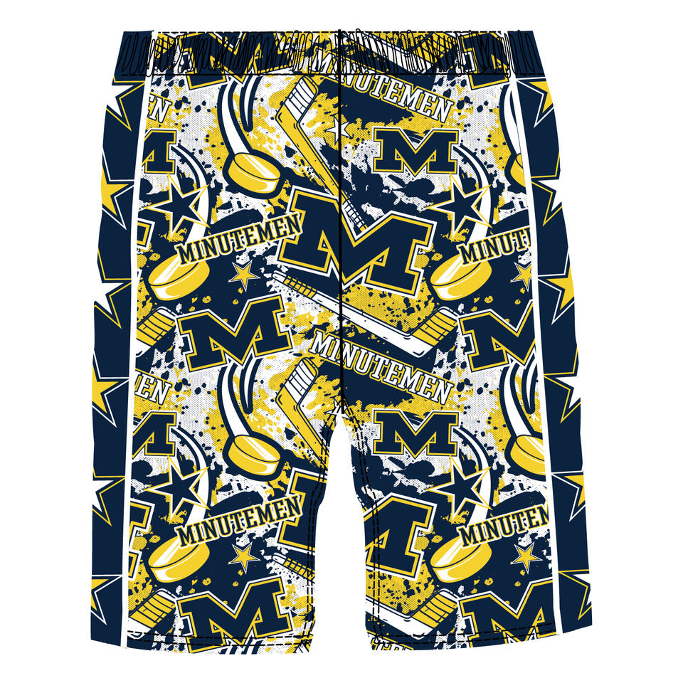 Boys & Men's Valley Forge Minutemen Hockey Shorts - Breathable Athletic Shorts for Hockey, Baseball, Basketball & Casual Wear