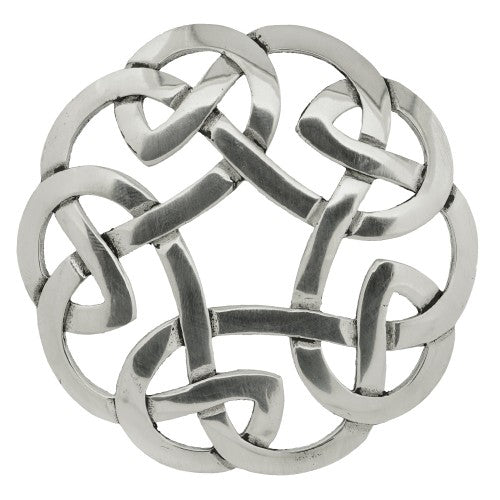 Celtic Knot Plaid Brooch Pin - Vintage Scottish Style Jewelry for Women - Perfect for Tartan Dresses, Kilts & Celtic-Themed Outfits