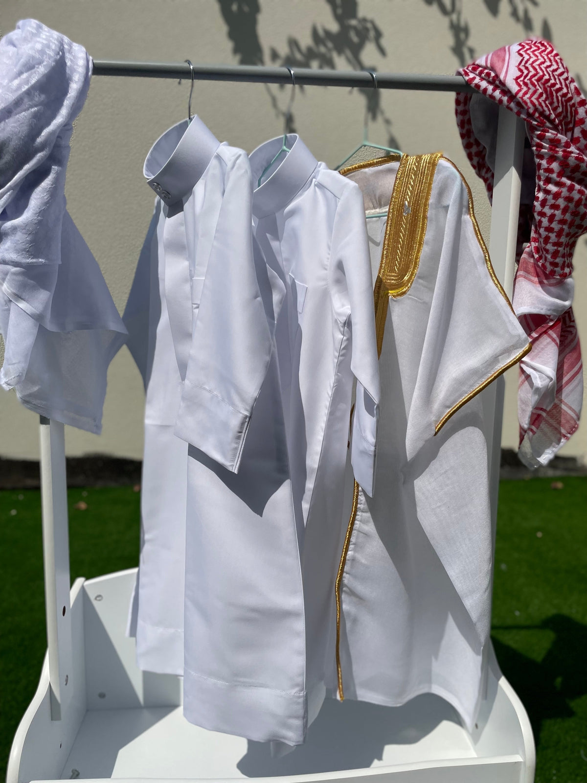Premium Baby Boy Thobe Gift Set - White Bisht for 0-12 Months | 4-Piece Outfit for Special Occasions & Celebrations