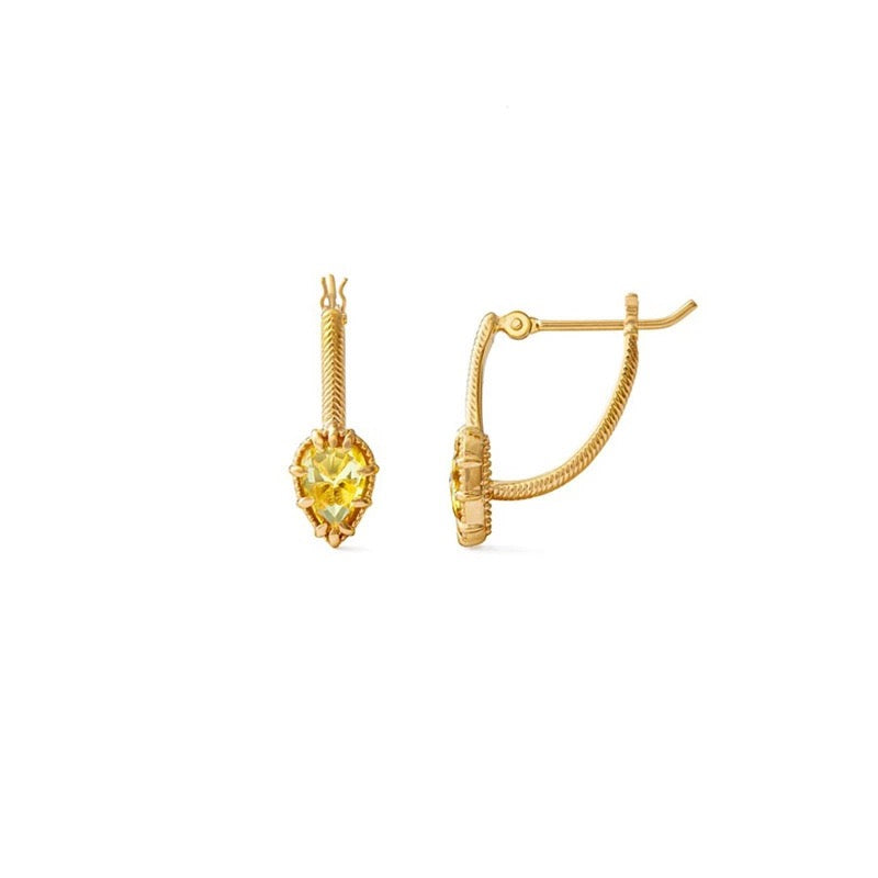 Vintage Citrine & Black Opal Multi-Stone Dangle Earrings | TB1501 | Perfect for Boho Chic, Wedding & Evening Party Jewelry