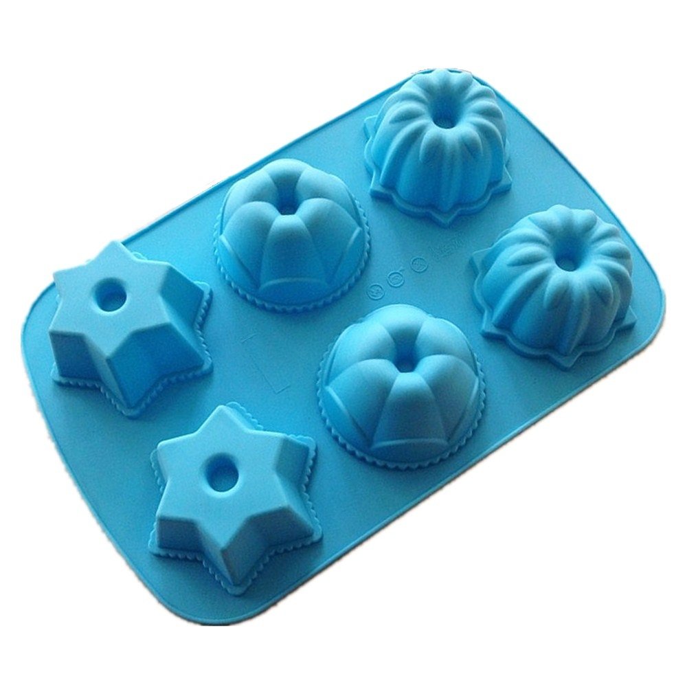 Premium 6-Star Pumpkin Silicone Baking Molds - Cake Pans, Muffin Cups, Soap & Bath Bomb Molds for DIY Crafts, Chocolate, Biscuits | Perfect for Halloween, Thanksgiving & Holiday Baking Decorations