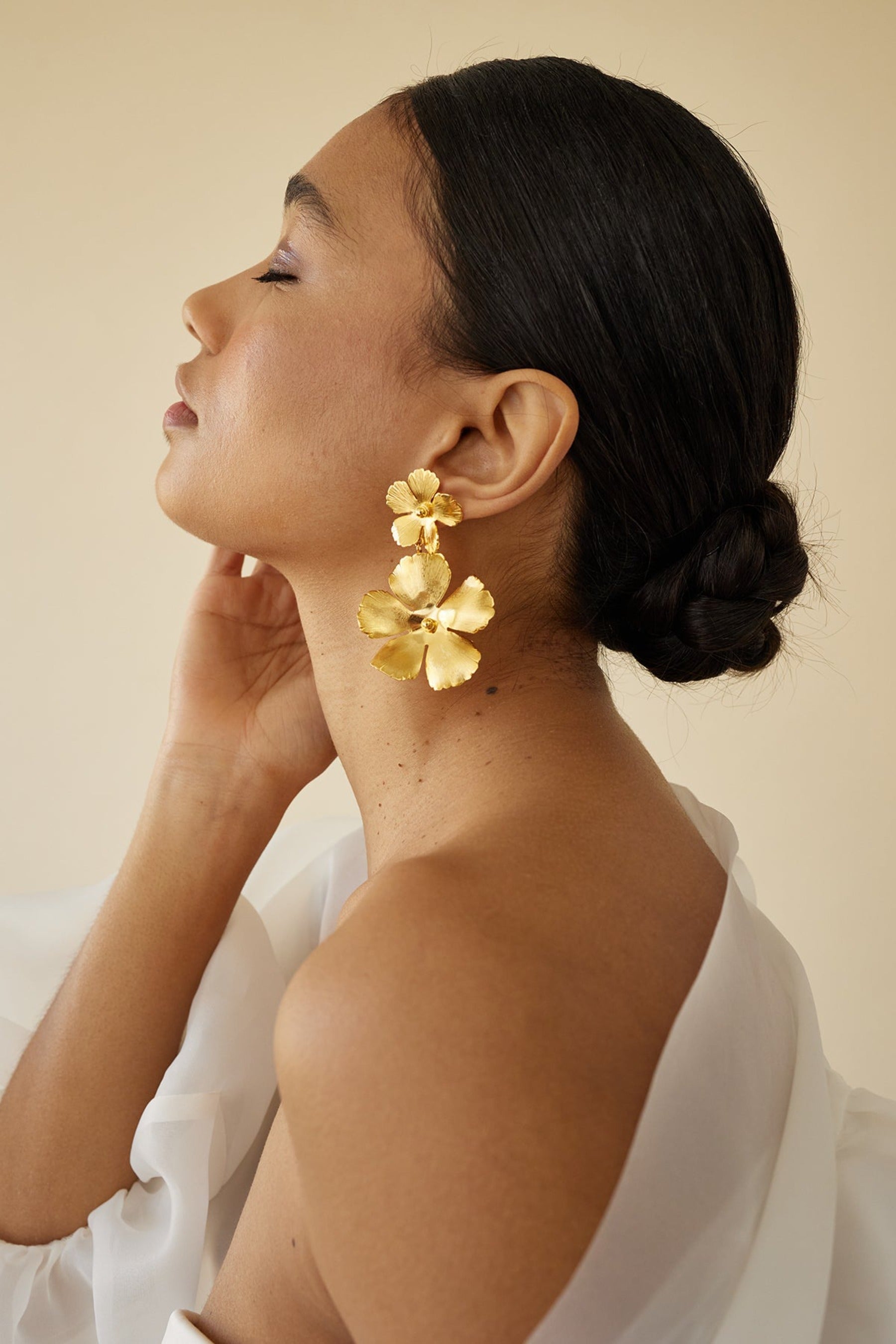 Eden Floral Earrings for Women - Elegant Handmade Flower Dangle Earrings - Perfect for Weddings, Parties & Everyday Wear