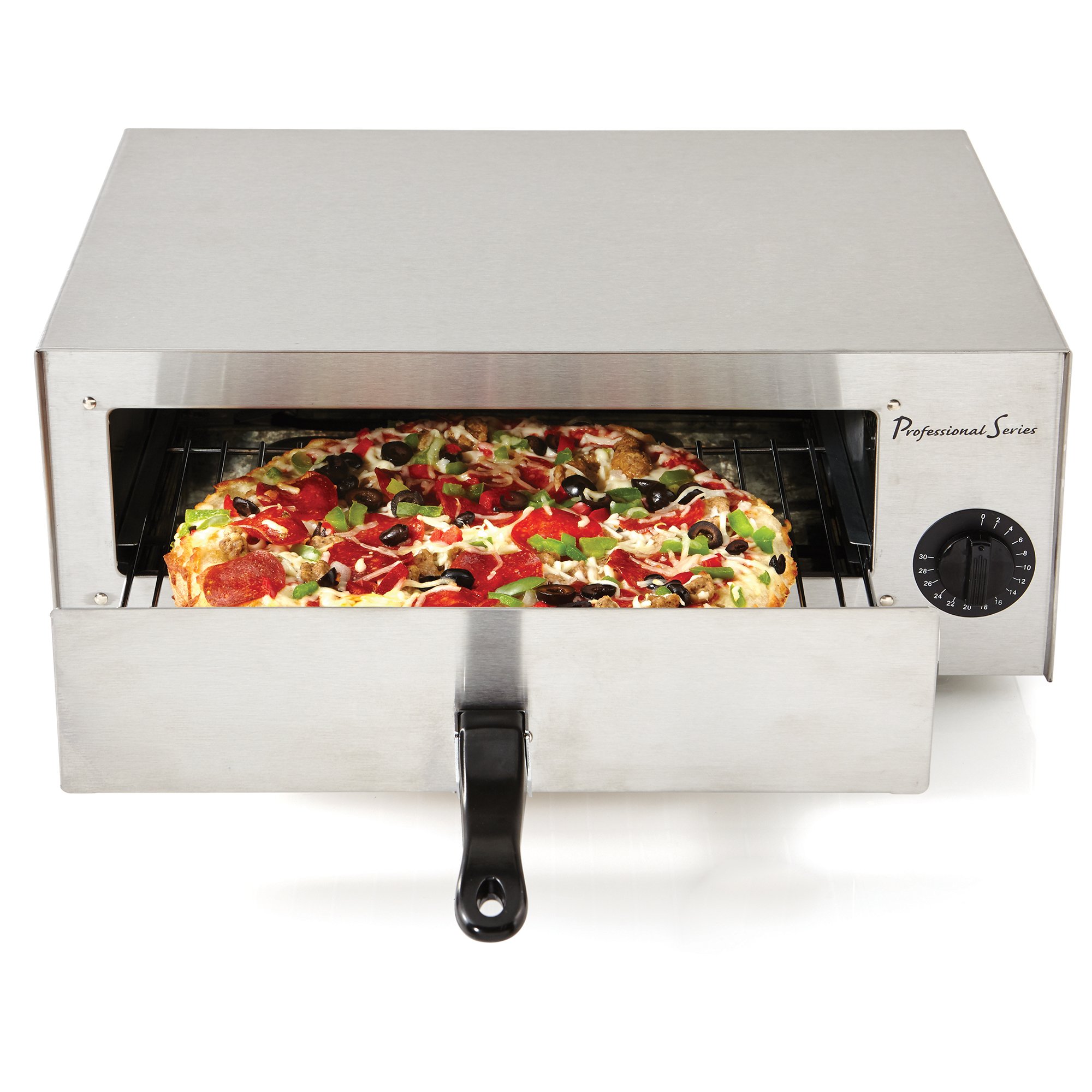 Professional Series PS75891 Stainless Steel Pizza Oven Baker - Perfect for Home, Restaurant & Frozen Snacks - Ideal for Baking, Reheating & Quick Meals
