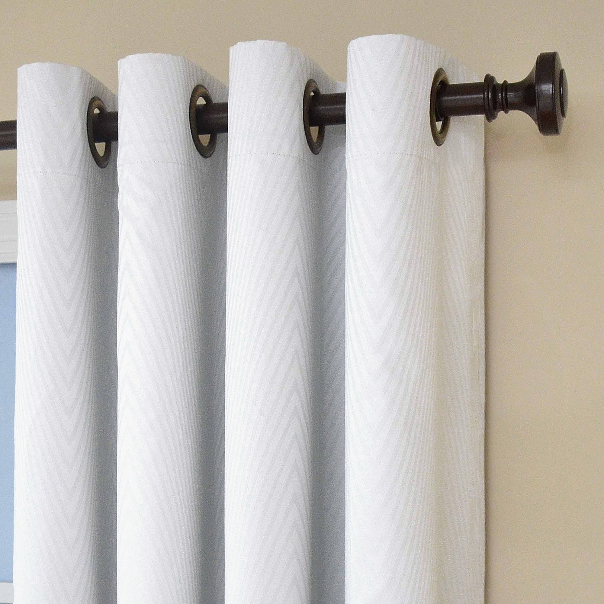 ECLIPSE Cassidy Thermal Insulated Blackout Curtains with Grommet Top - 52 x 108 Inches, White - Energy Efficient Window Treatment for Living Room & Bedroom - Perfect for Light Blocking, Noise Reduction & Temperature Control