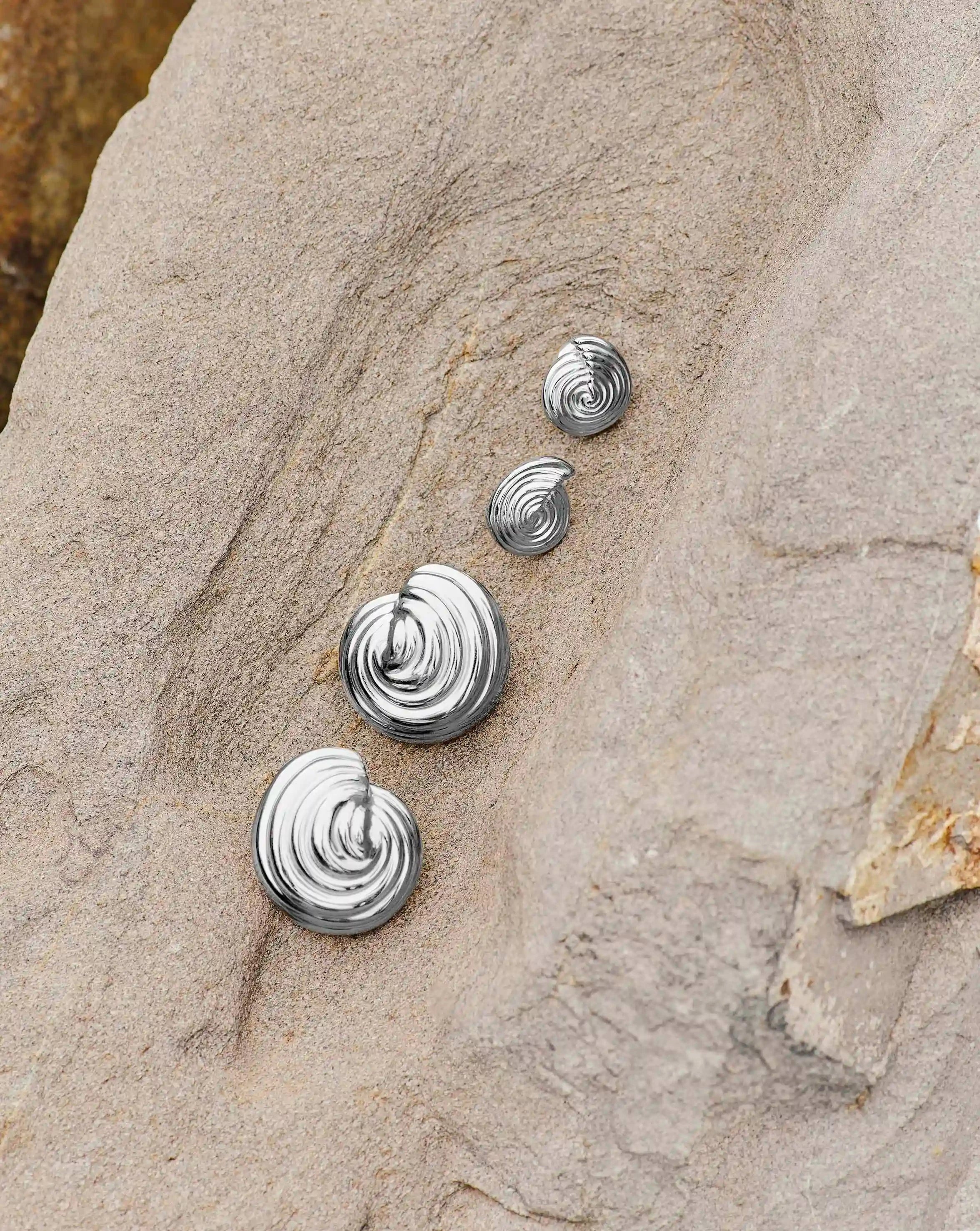 Spiral Dome Oversized Stud Earrings - Silver Plated Hypoallergenic Jewelry for Women | Perfect for Parties, Weddings & Everyday Wear