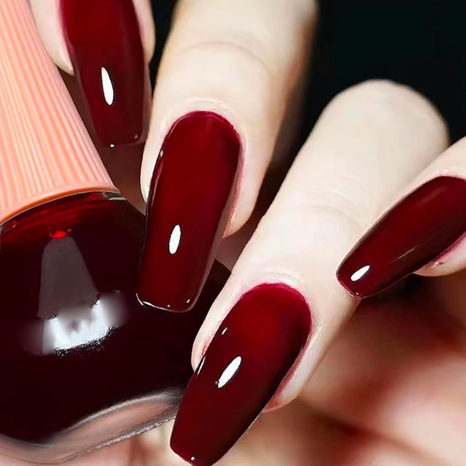Cherry Red Nail Polish - 12ml Quick Dry Nail Lacquer for Nail Art, Long Lasting Varnish (0.41 fl oz) - Perfect for Manicures, Pedicures & Salon Nail Designs