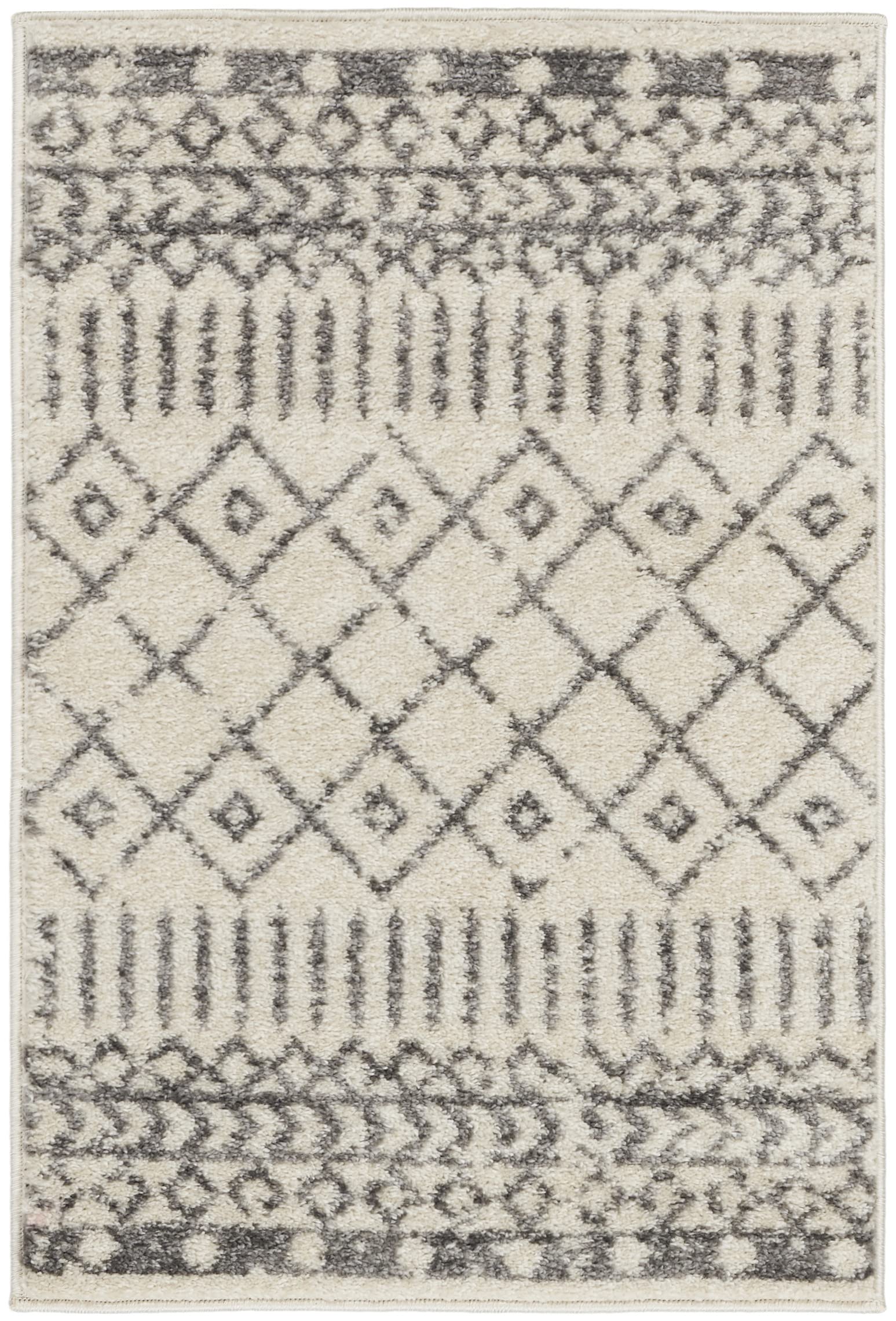 Nourison Passion Bohemian Ivory/Grey 1'10