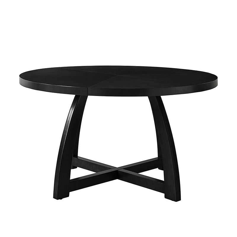 Sherry 54 Inch Solid Wood Round Dining Table - Rustic Farmhouse Style for Kitchen, Dining Room & Outdoor Patio