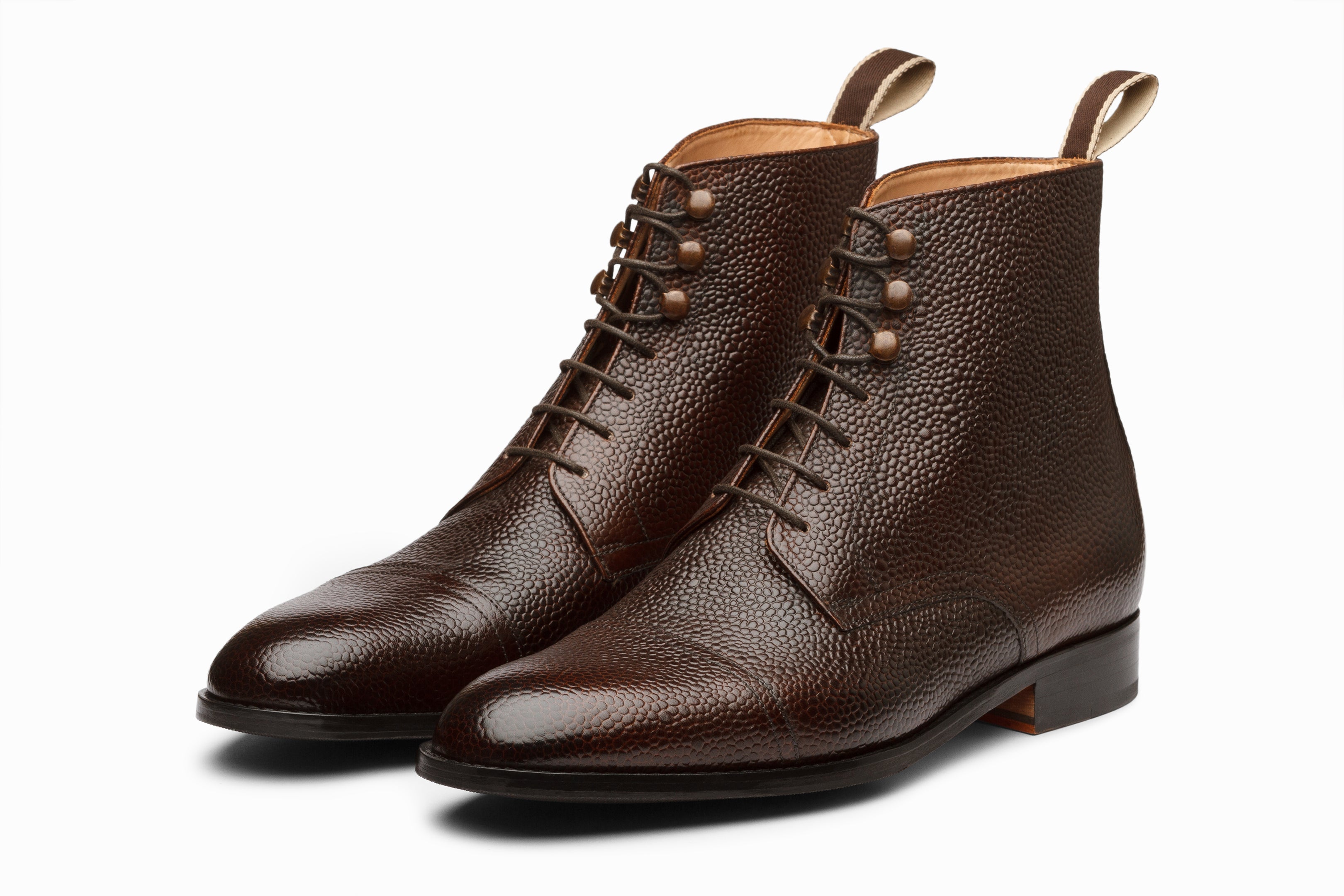 3DM X MSP Field Grain Leather Boots for Men - Dark Brown Genuine Leather Work Boots - Durable & Comfortable for Outdoor, Hiking, and Casual Wear