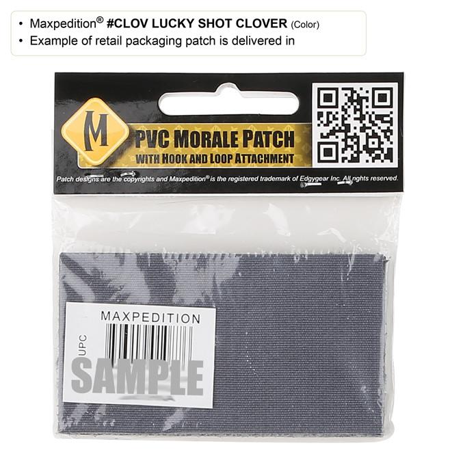 Lucky Shot Clover Morale Patch - 4 Leaf Clover Embroidered Badge for Military, Tactical Gear & Backpacks - Perfect for Outdoor Enthusiasts & Good Luck Charm