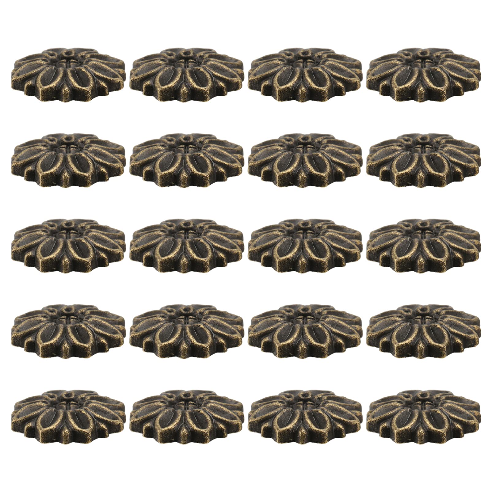DOITOOL 20Pcs Vintage Zinc Alloy Furniture Appliques - Decorative Wooden Cabinet Patches & Metal Trims for Kitchen, Jewelry Box, Antique Style Home Decor | Perfect for DIY Furniture Restoration & Vintage Home Improvement Projects