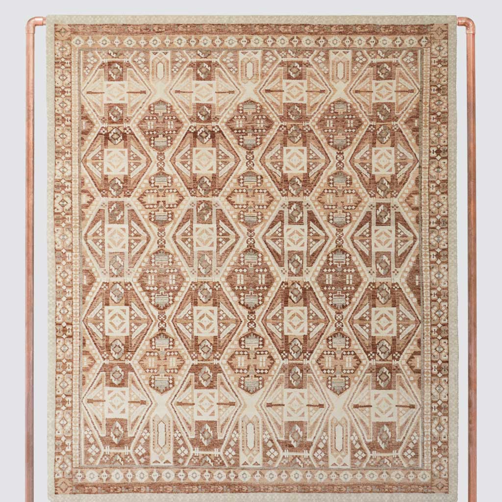 Handmade Danvi Hand Knotted Wool Area Rug - Non-Slip Traditional Persian Design for Living Room, Bedroom & Dining Room Decor