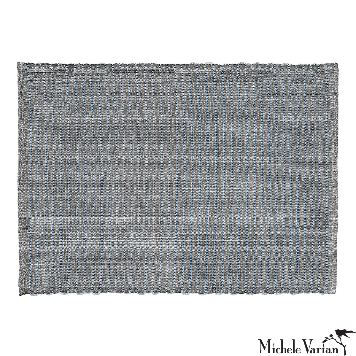 Premium Mekong Placemat Set - Blue Dash Design for Dining Table Decor | Waterproof & Non-Slip Table Mats for Home, Restaurant, and Party Use
