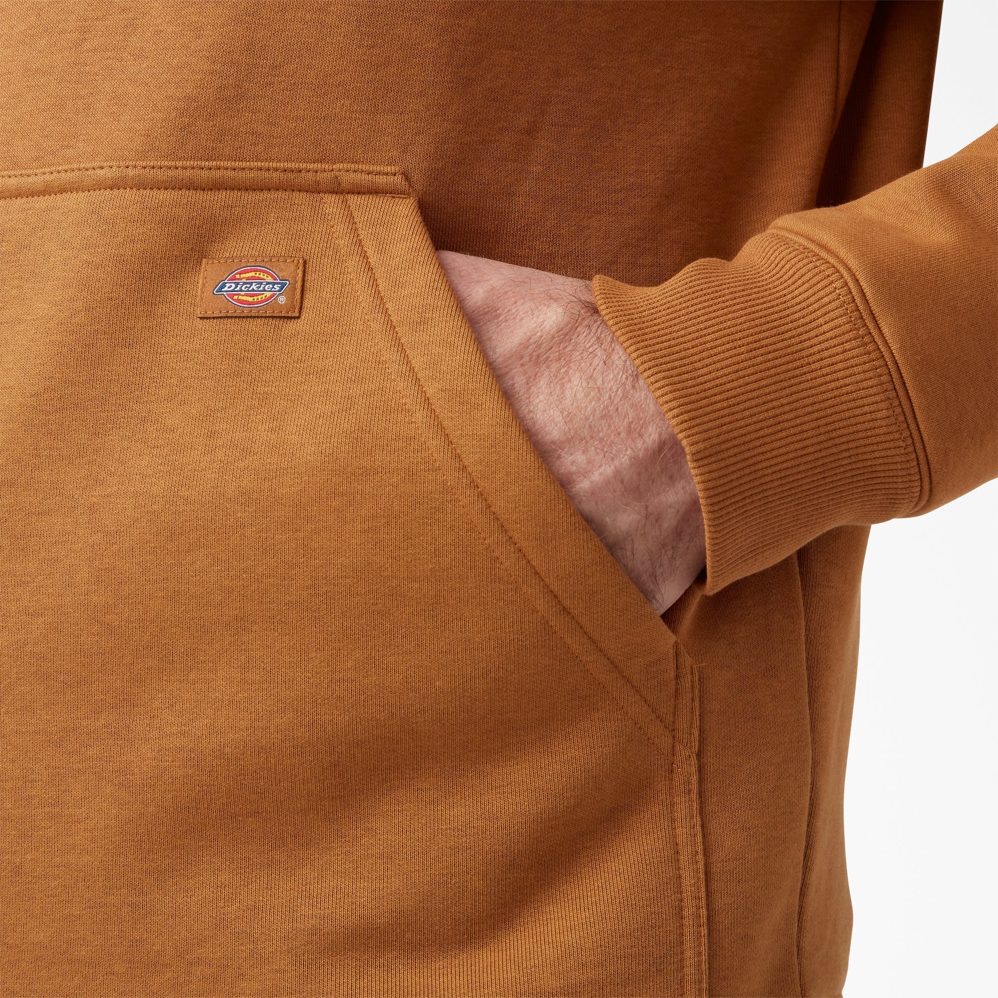 Dickies Men's Water Repellent Hoodie with Logo Sleeve - Comfortable Fleece-Lined Pullover for Work, Outdoor & Casual Wear