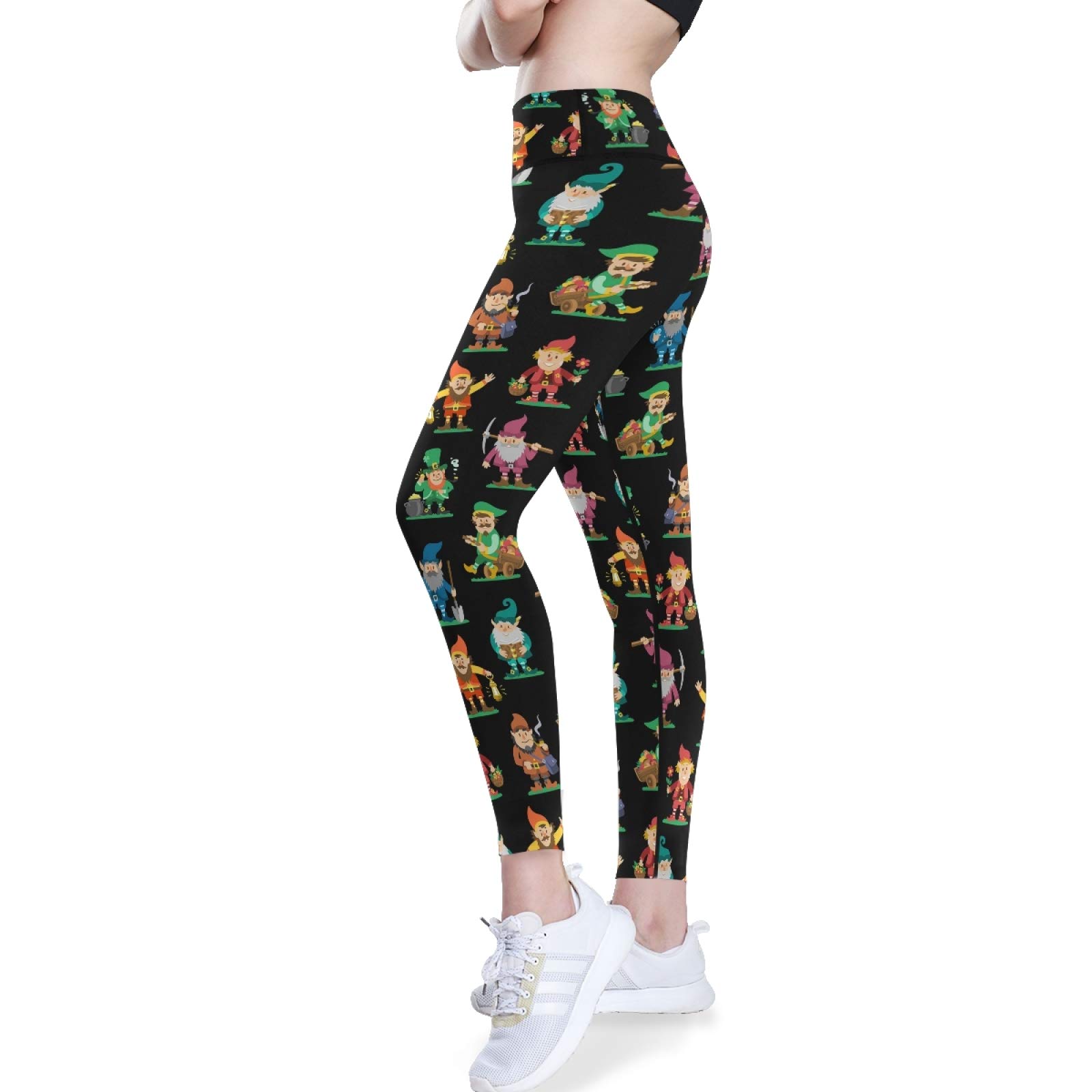 Fairy Tale Gnome Yoga Pants - High Waist Tummy Control Leggings for Women, Workout & Running (M) - Perfect for Gym & Outdoor Sports