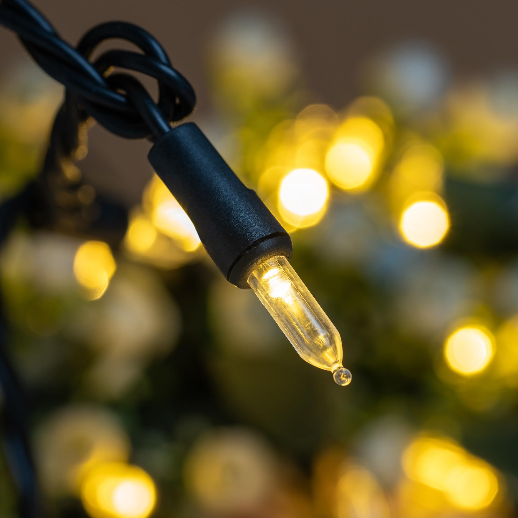 200 Count Warm White LED Christmas Lights - 66 ft Black Wire UL Certified Commercial Grade LED String Lights for Indoor/Outdoor Holiday & Halloween Decorations