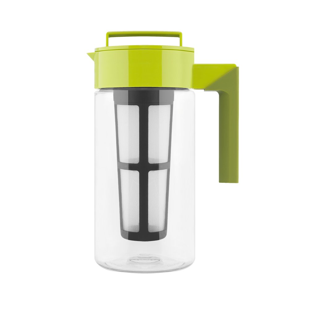 Takeya Premium Iced Tea Maker with Patented Flash Chill Technology | 1 Quart BPA-Free Pitcher | Made in USA | Avocado Green | Perfect for Home, Office & Outdoor Use