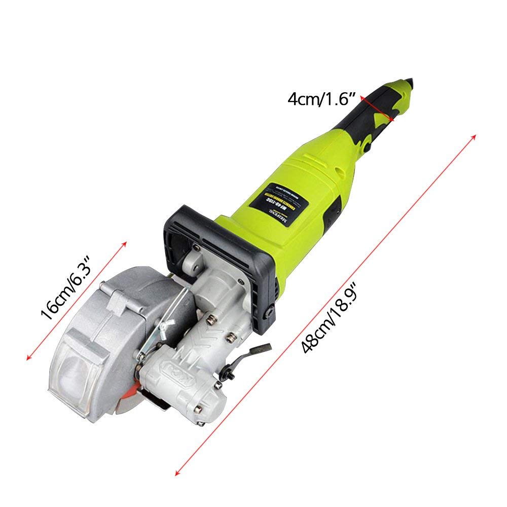 4000W Electric Wall Groove Cutter - 220V Concrete & Brick Slotting Machine with 5 Saw Blades & Carrying Case | Perfect for DIY Home Renovation, Construction Projects & Tile Installation