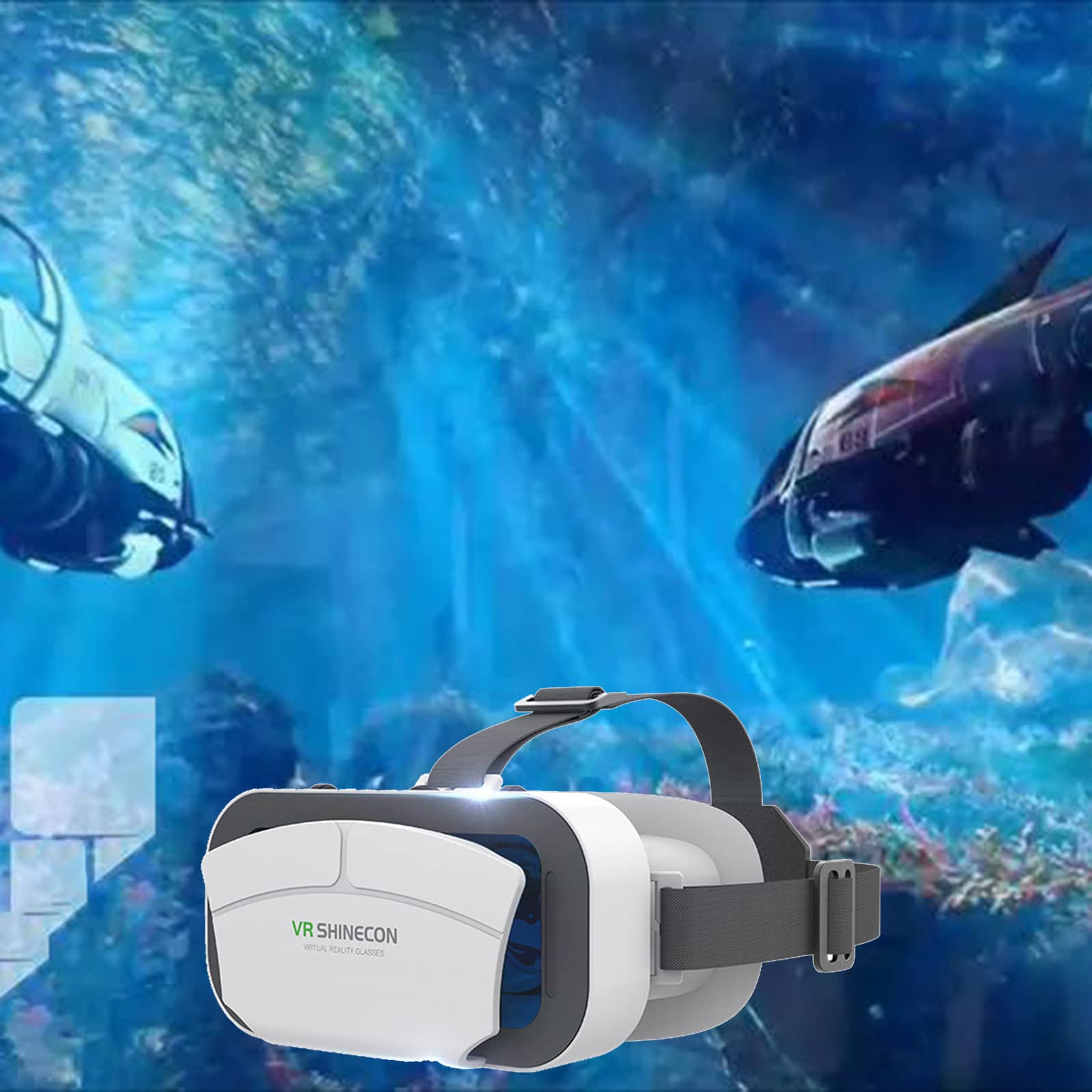 CrazyPig 3D HD VR Headset - 360° Virtual Reality Glasses for Gaming & Videos, Compatible with 4.7-7.0 Inch Android/iOS Phones, Perfect Gift for Kids & Adults - Ideal for Home Entertainment, Movie Watching & Immersive Gaming Experiences