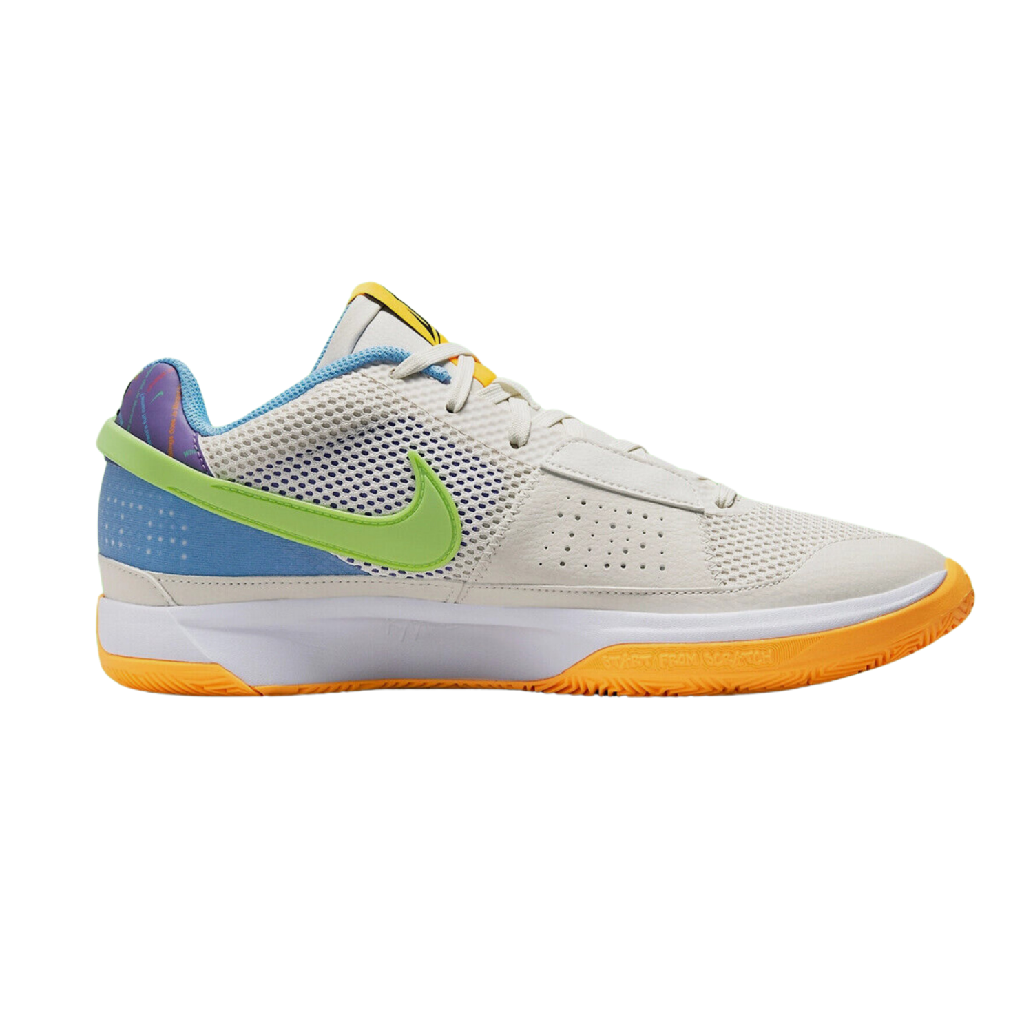 Nike Ja 1 Basketball Shoes - Family Trivia Phantom in Action Green/Grape/White/Laser Orange/University Blue - Perfect for Basketball Games, Training & Streetwear Fashion