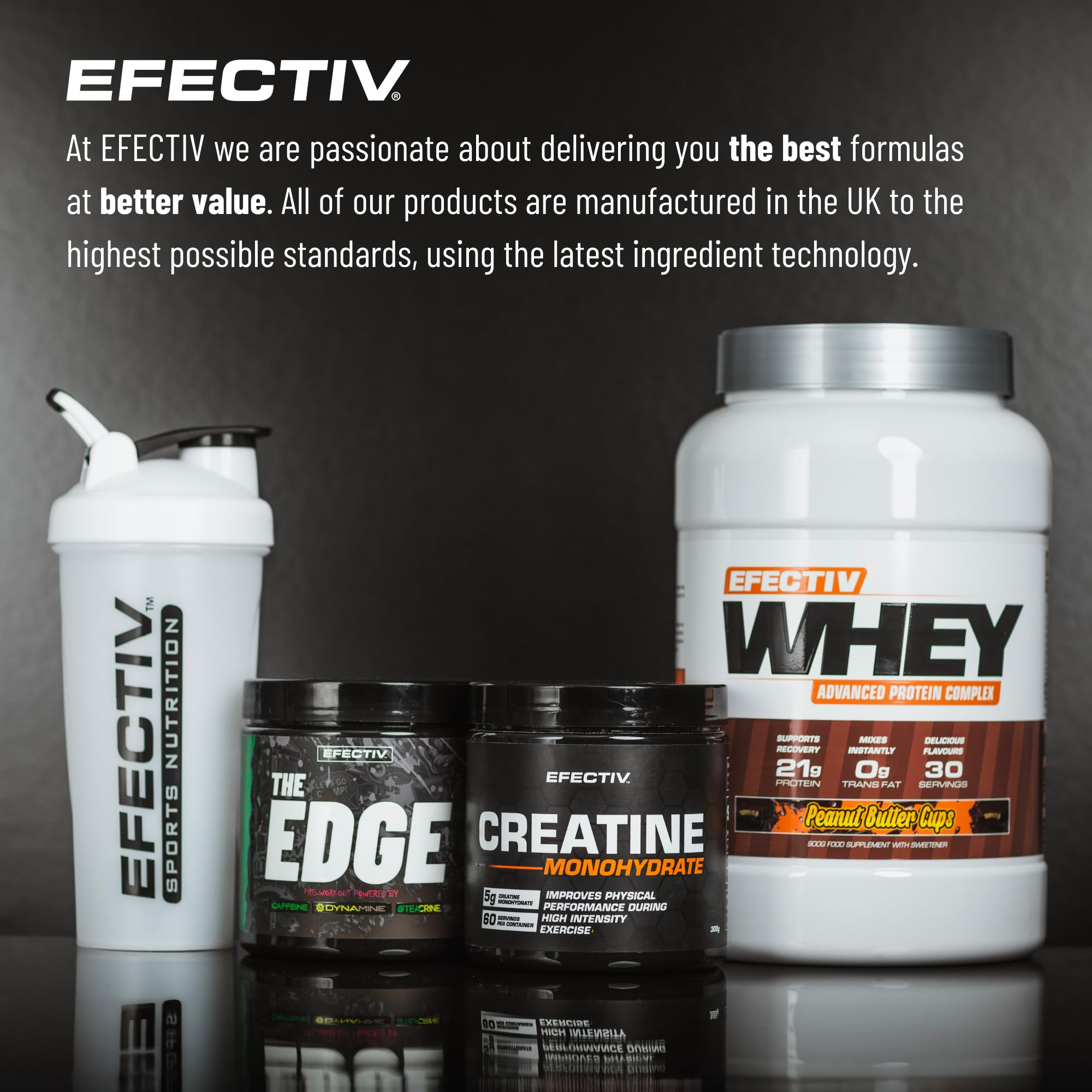 Efectiv Whey Protein Powder 2kg (4.4 lbs) - Premium Muscle Recovery & Growth Supplement for Athletes & Fitness Enthusiasts - Ideal for Post-Workout, Meal Replacement & Healthy Lifestyle