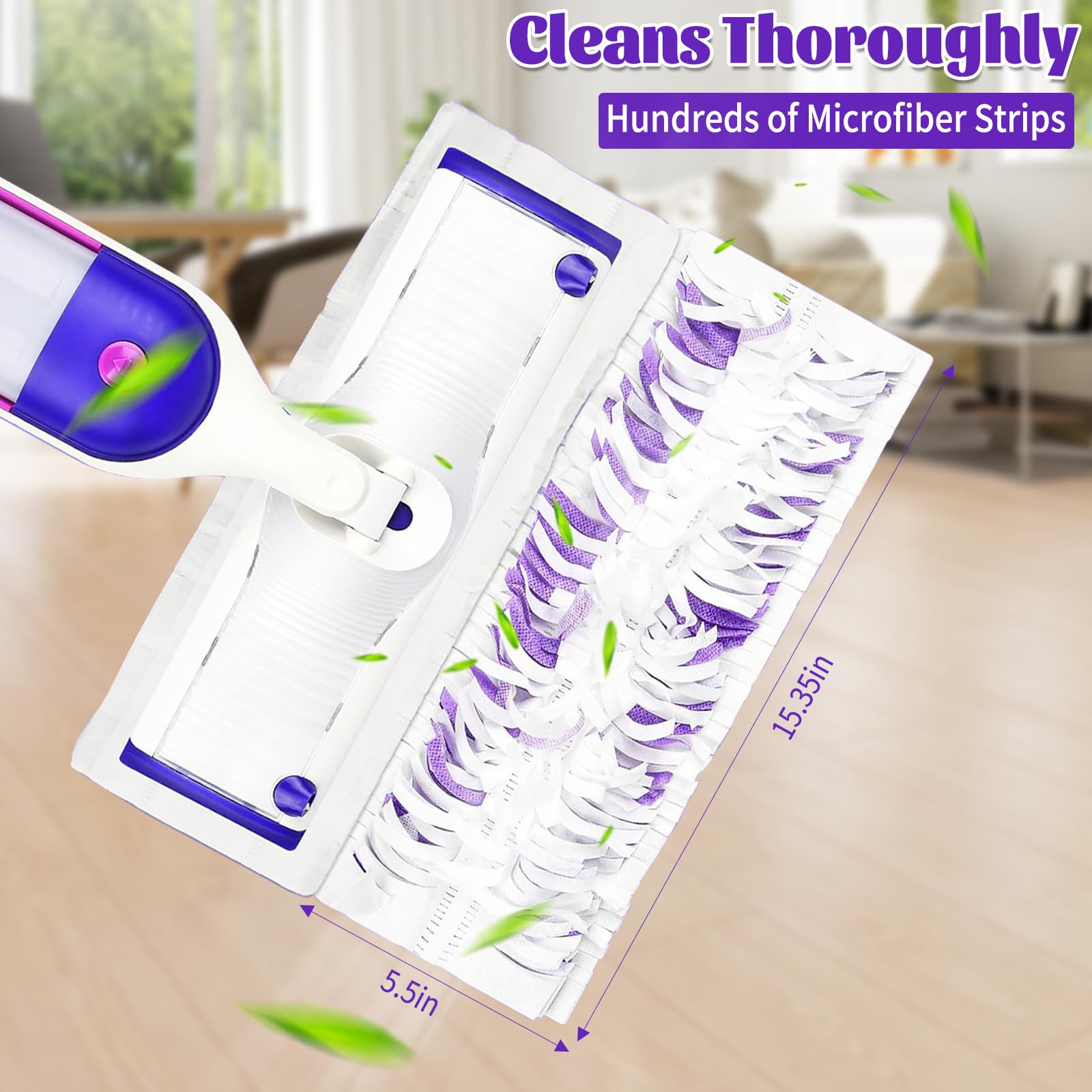 20 Pack Disposable Mop Pads - Compatible with Swiffer Power Mop, Multi-Surface Wet/Dry Floor Cleaning Refills - Perfect for Hardwood, Tile & Laminate Floors in Homes & Offices