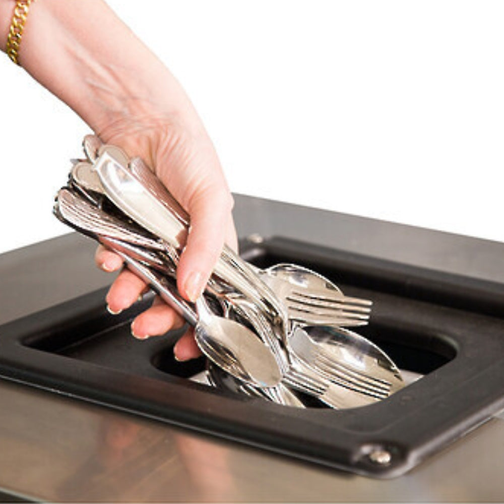 CPI SilverShine Cutlery Polisher - Professional Knife & Silverware Cleaning Machine with Sanitization & Drying | Restaurant, Kitchen & Home Use for Cutlery Maintenance