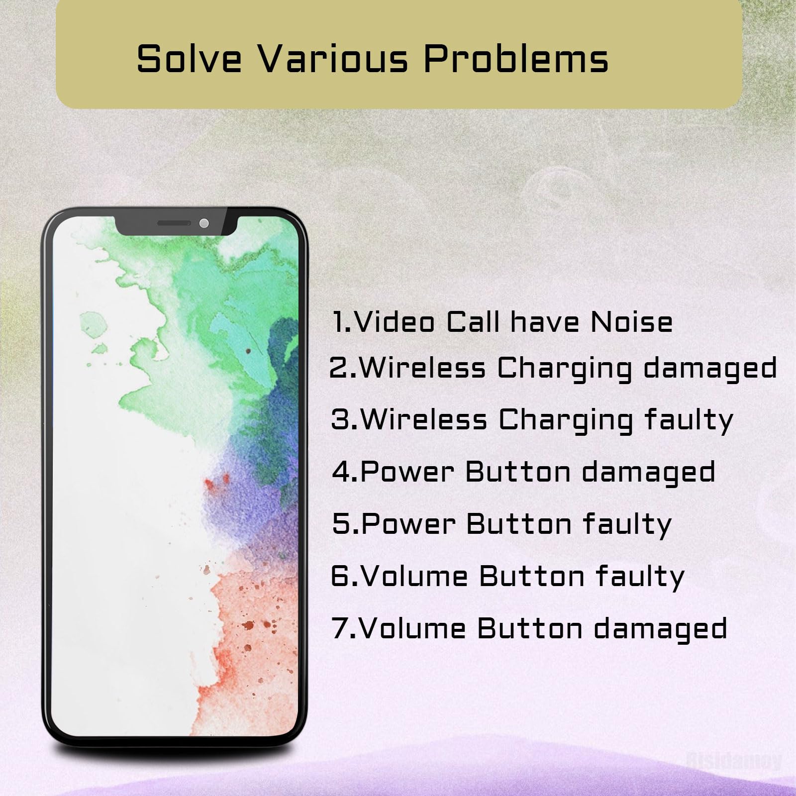 NFC Chip Power Volume Button Wireless Charging Coil Sticker - Replacement for iPhone 12 Pro Max On/Off Switch Repair, Silent Control & Mute Key with Metal Bracket | Fix Broken Buttons, DIY Phone Repair Accessories