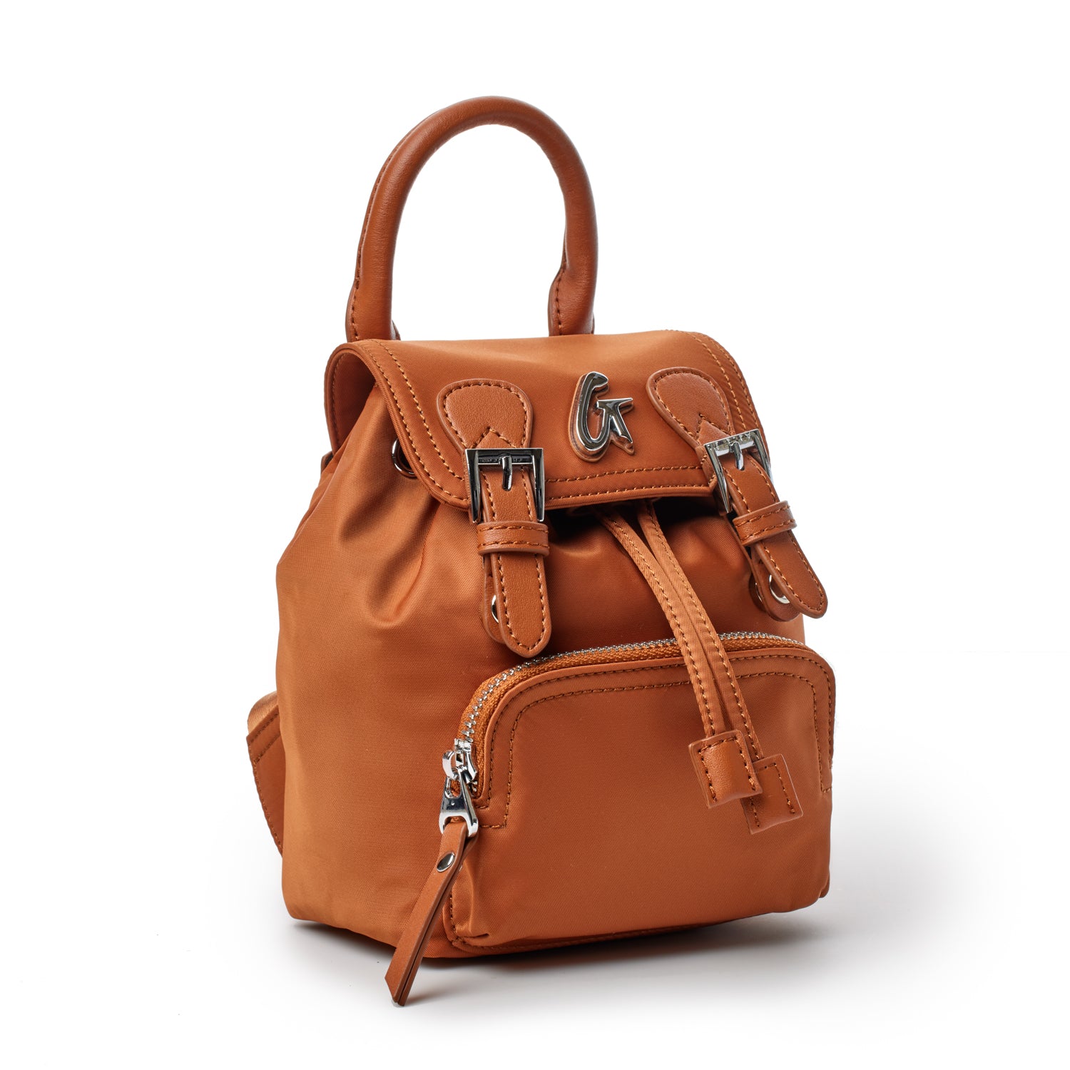 Mini Nylon Backpack for Women & Men - Lightweight Brown Daypack for Travel, Hiking, School & Work - Water-Resistant Small Backpack with Adjustable Straps
