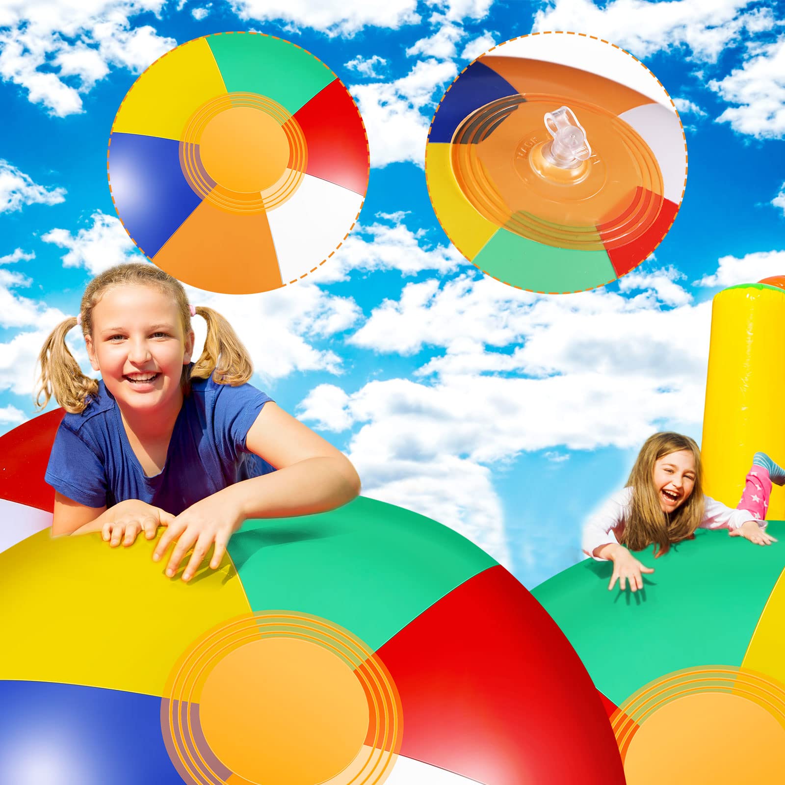 **Ceenna 4-Pack Giant Inflatable Beach Balls (59