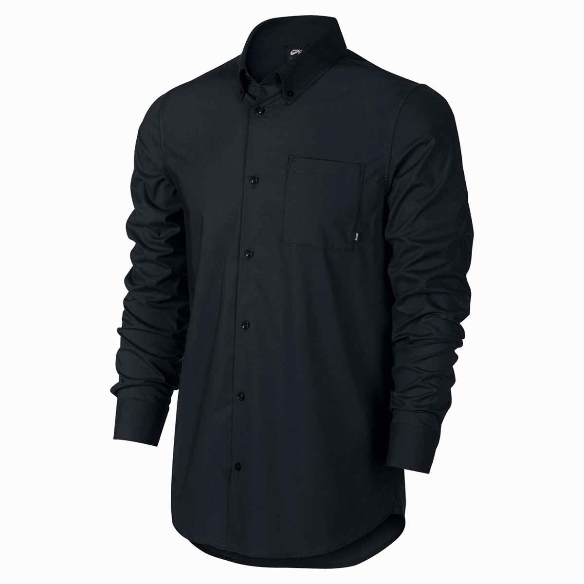 Nike SB Men's Holgate Lightweight Button-Down Woven Long Sleeve Shirt - Black, Medium | Casual Wear, Skateboarding, Street Style Fashion
