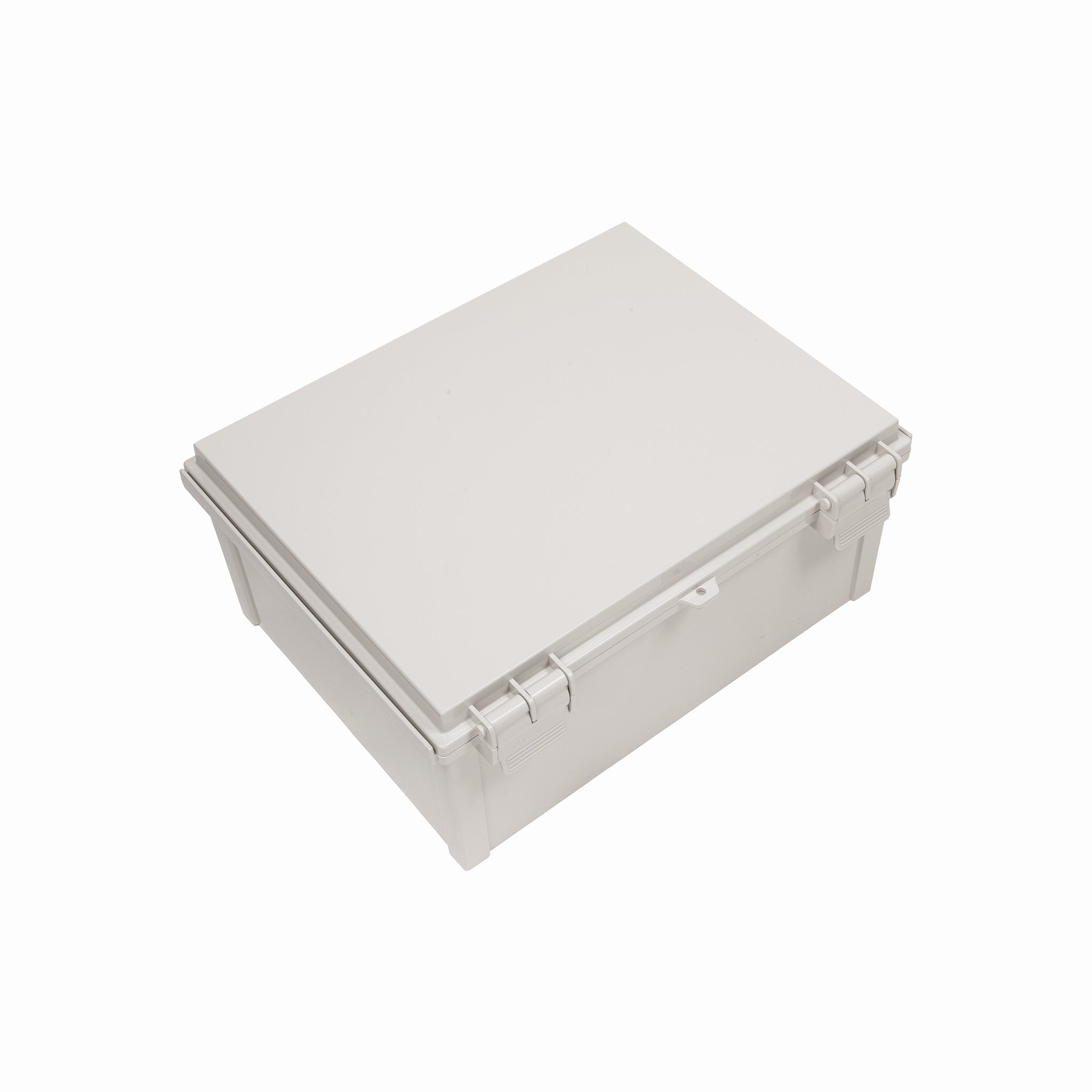 Boxco Q Series 13.78 x 17.72 x 7.87 Inches (350 x 450 x 200mm) Waterproof Plastic Enclosure - IP67 Rated, IK08 Impact Resistant, ABS Material with Grey Hinged Cover & Mounting Plate - Ideal for Outdoor Electrical Equipment & Industrial Control Box Protection