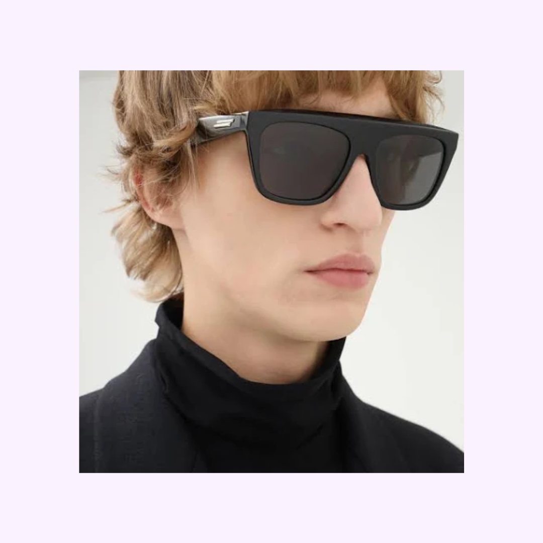 Bottega Veneta BV1060 001 57mm Unisex Sunglasses - UV Protection, Polarized Lenses for Men & Women - Perfect for Driving, Beach & Outdoor Activities
