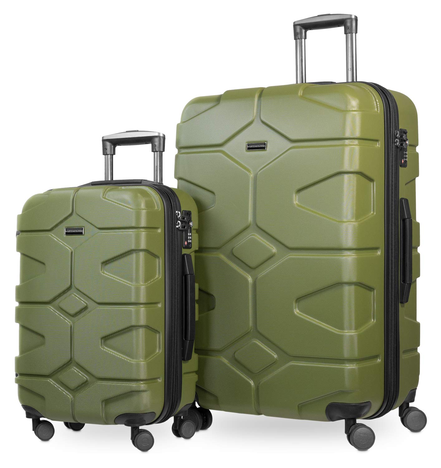 Premium Unisex Adult Luggage Set - 2-Piece Olive Green Suitcase for Travel, Business Trips & Weekend Getaways | Durable & Stylish Carry-On & Check-In Bags