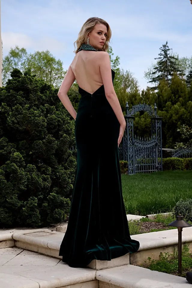 Jovani 40119 Elegant Evening Dress for Women - Perfect for Prom, Wedding & Formal Events | Long Sleeve Beaded Gown with Flowy Skirt