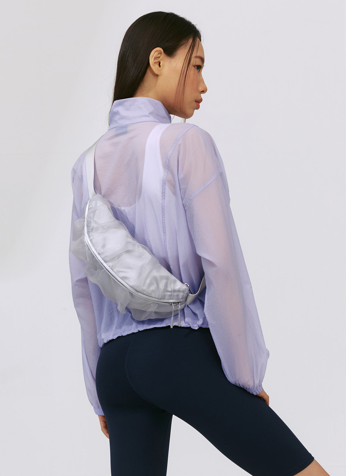 Lightweight High Neck Crop Windbreaker Jacket for Women - Breathable & Stylish Outdoor Running, Hiking, and Travel Wear