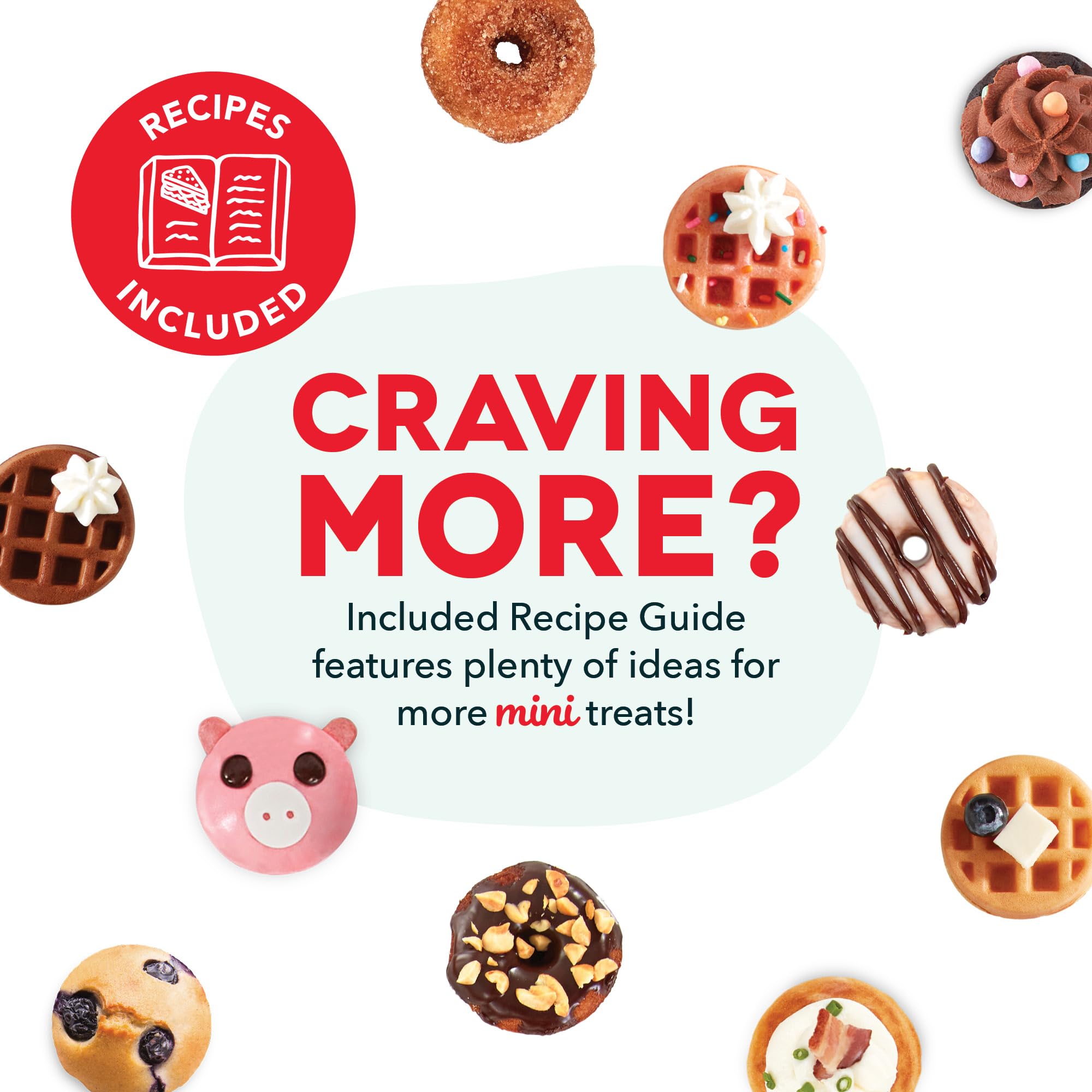 DASH MultiMaker Treat Maker System for Mini Donuts, Waffle Bites & Mini Cupcakes - Cream Color | Perfect for Kids' Snacks, Party Treats & Family Breakfast
