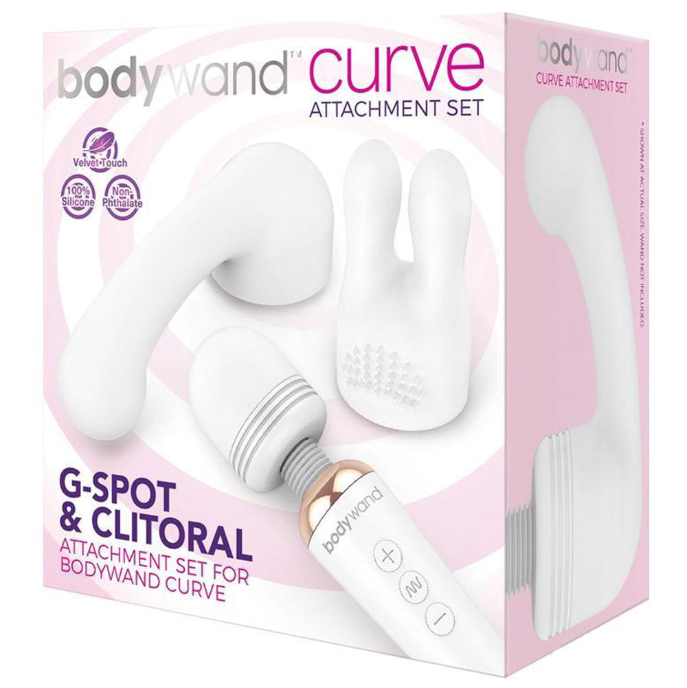 Bodywand Curve G Spot & Clitoral Stimulator Attachment Set - Dual Pleasure for Women, Perfect for Solo Play & Couples Intimacy