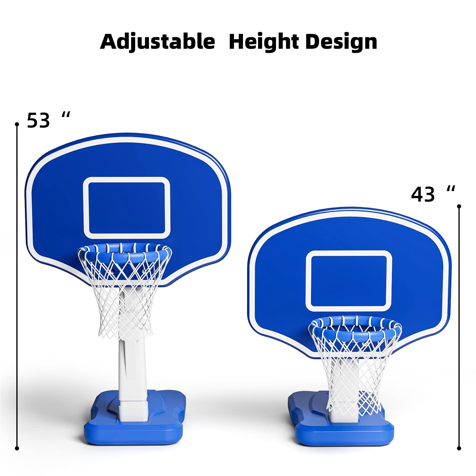 Best Inflatable Swimming Pool Basketball Hoop with Heavy Duty Base - Fun Water Game for Kids & Adults - Perfect for Backyard Pool Parties & Summer Activities