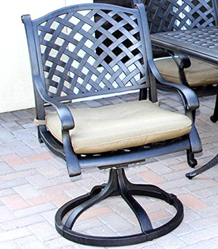 Cast Aluminum Patio Dining Set Nassau 11-Piece Outdoor Furniture with 46x120 Inch Rectangle Table - Perfect for Backyard BBQs, Poolside Gatherings & Garden Parties